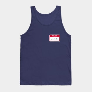 Sticker HELLO My name is Tank Top